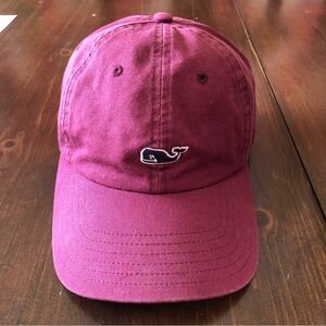 Vineyard Vines Burgundy Adjustable Cap.